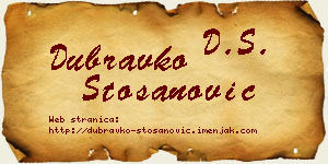 Dubravko Stošanović vizit kartica